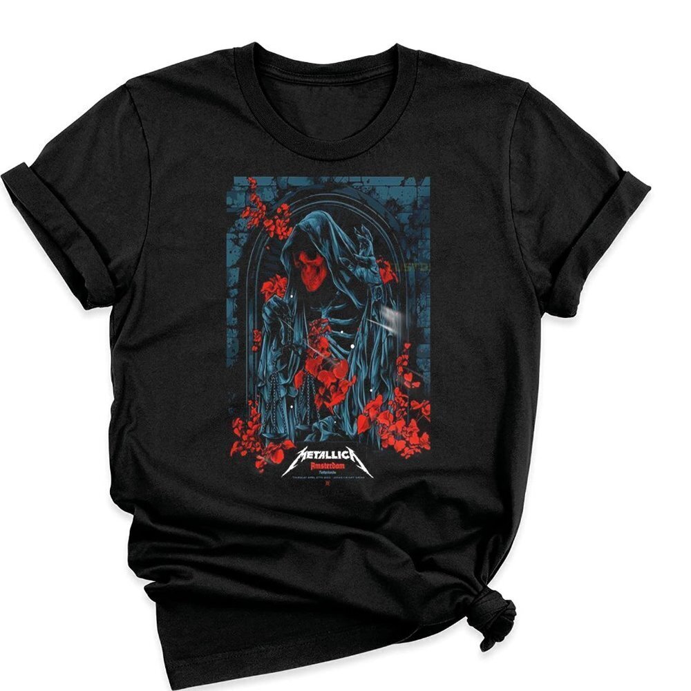 Metallica Amsterdam April 27Th M72 World Tour Poster Shirt